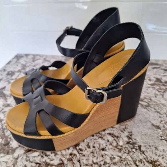 Chloe platform wedges leather sandals size 37