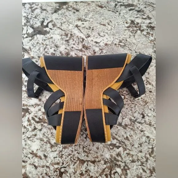 Chloe platform wedges leather sandals size 37