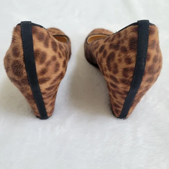 Christian Louboutin‎ Pony Hair Animal Print Wedge Heel Pumps