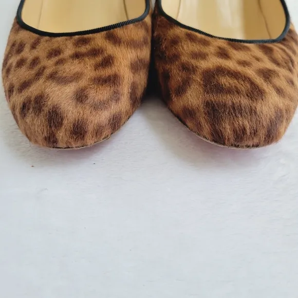 Christian Louboutin‎ Pony Hair Animal Print Wedge Heel Pumps