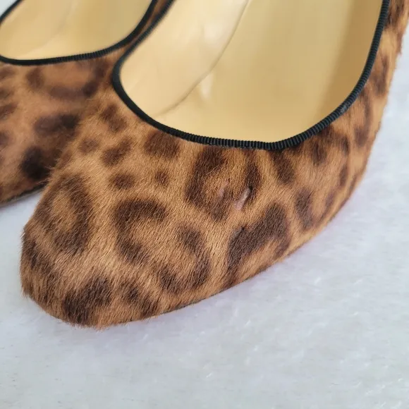 Christian Louboutin‎ Pony Hair Animal Print Wedge Heel Pumps