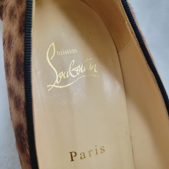 Christian Louboutin‎ Pony Hair Animal Print Wedge Heel Pumps