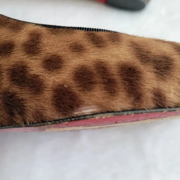 Christian Louboutin‎ Pony Hair Animal Print Wedge Heel Pumps