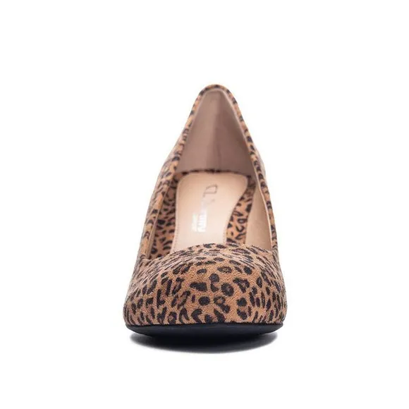 CL by Laundry Nima Wedges, Camel Leopard Print Size 8.5M New w/o Box Retail $70