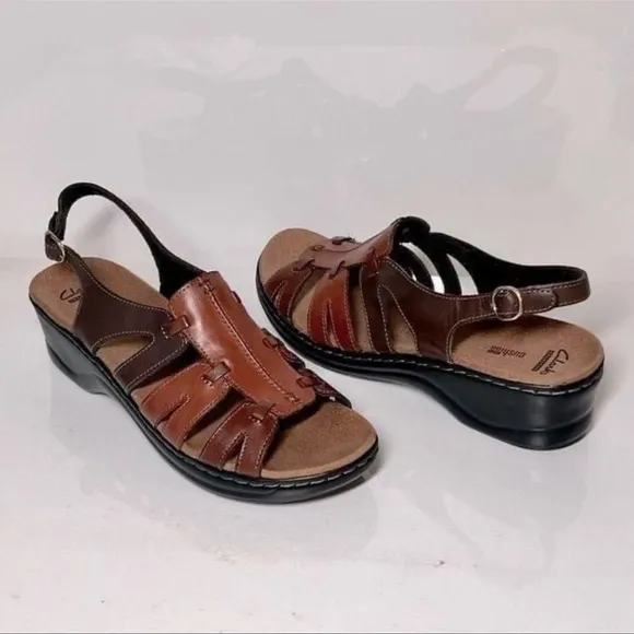 Clark’s Brown Leather Women's Sandals