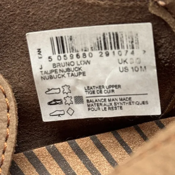 Clarks Bruno Low nubuck Oxford Derby‎ Taupe/Tan Men's Size 10M Wore Once EUC