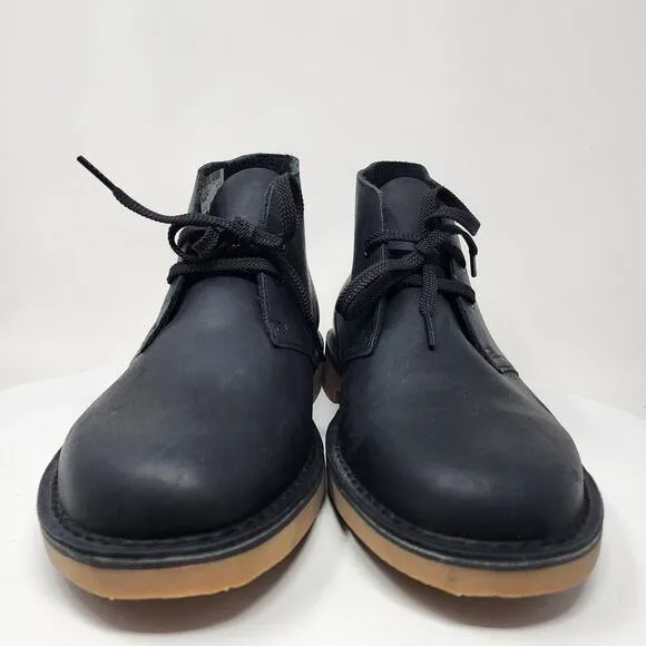 Clarks Bushacre 3 Chukka Boots Men 11 Wide Black Leather Lace-up Ortholite