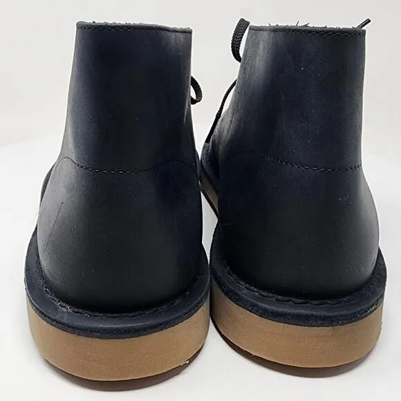 Clarks Bushacre 3 Chukka Boots Men 11 Wide Black Leather Lace-up Ortholite