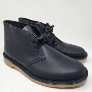 Clarks Bushacre 3 Chukka Boots Men 11 Wide Black Leather Lace-up Ortholite