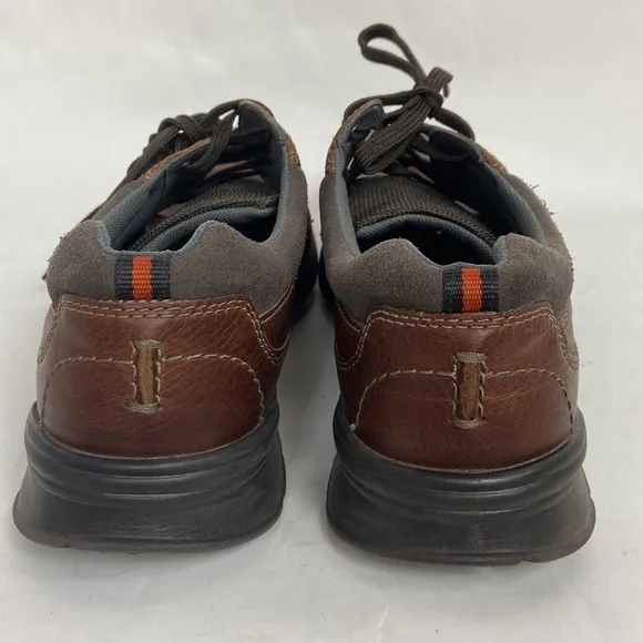 Clarks Collection Brown Leather Lace Up Casual Derby Oxford Shoes