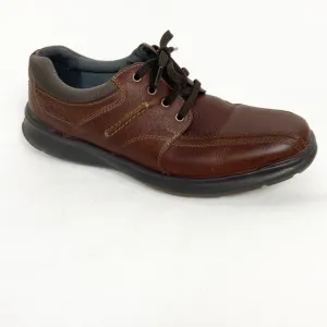 Clarks Collection Brown Leather Lace Up Casual Derby Oxford Shoes