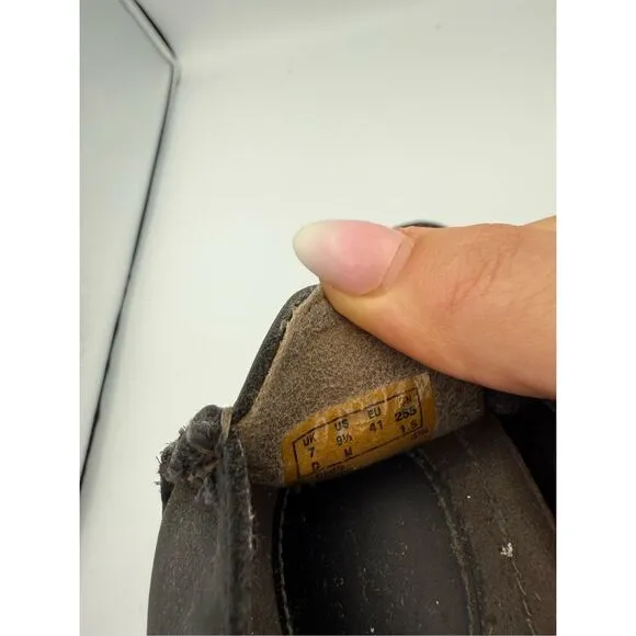 Clarks Janey Mae Oxford Black Leather Shoes Size 9.5