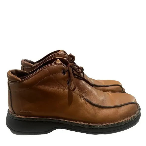 Clarks Men's Size 10.5 Brown  Casual Lace-Up Leather Chukka‎ Boots