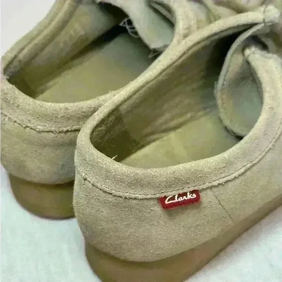 Clarks Padmora Women 9M Shoes Beige Suede Lace Up Comfort Oxford