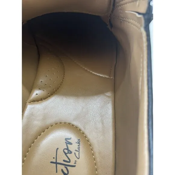 Clarks Tilden Plain II Black Leather Oxford Dress Shoes Men 11.5 New Wit…