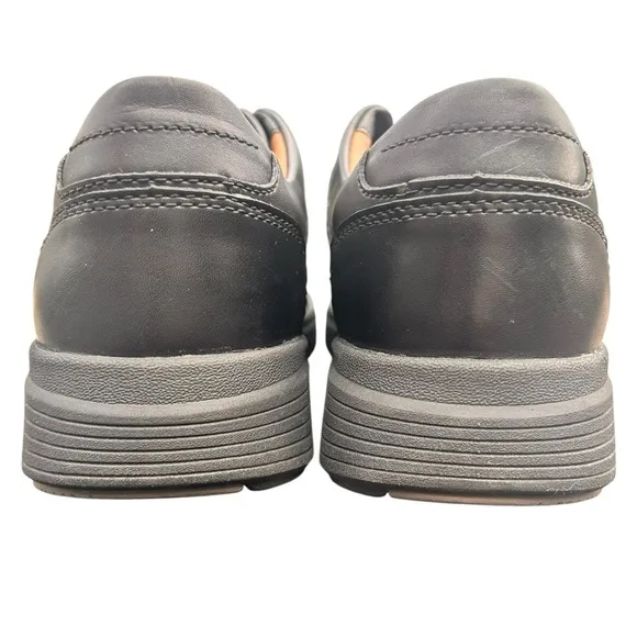 CLARKS Unstructured Un Abode Strap Shoes 11 Black Slip On Comfort Lightweight
