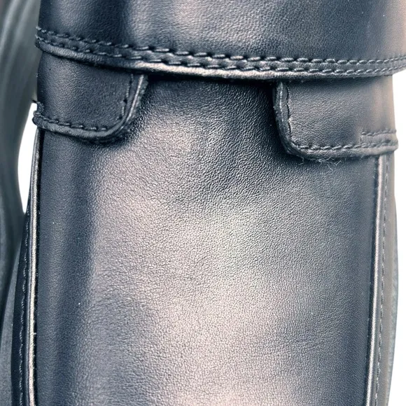 CLARKS Unstructured Un Abode Strap Shoes 11 Black Slip On Comfort Lightweight