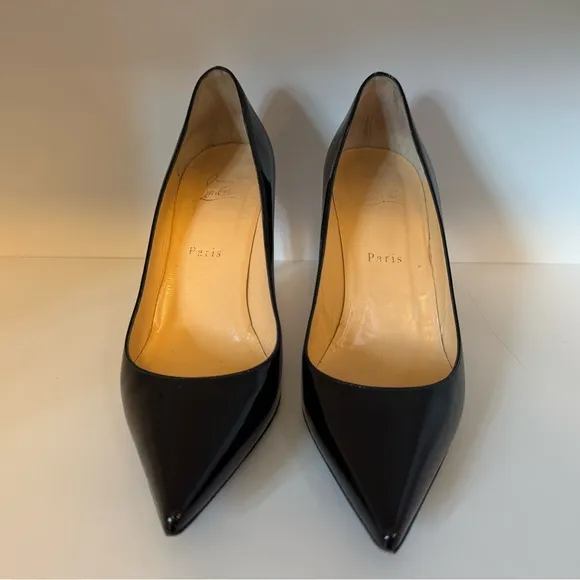 Classic black patent leather Louboutins