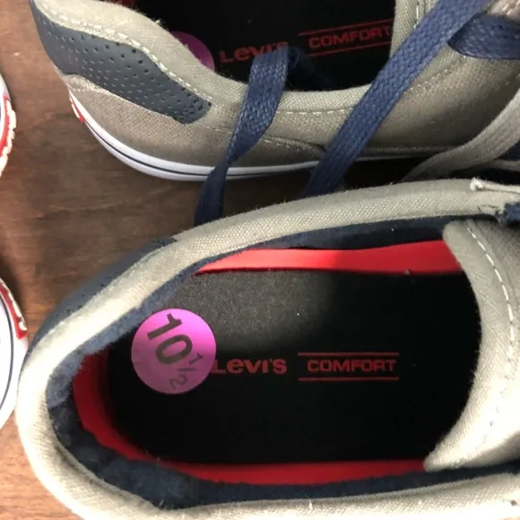 Classic Levi shoes Grey/Blue sz Various