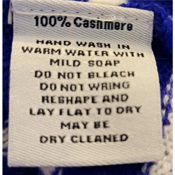 Claudia Nichole Cashmere Sweater Top Blue White Stripe Buttons Detail Size M NWT