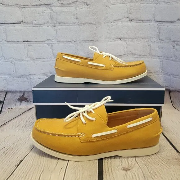 Club Room Men's Elliot Lace-Up Boat Shoes- Sand