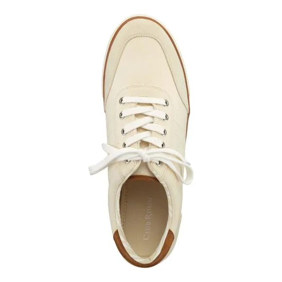 Clubroom Mens Beige Lightweight Cameron Round Toe Lace-Up Sneakers Shoes 8.5 M