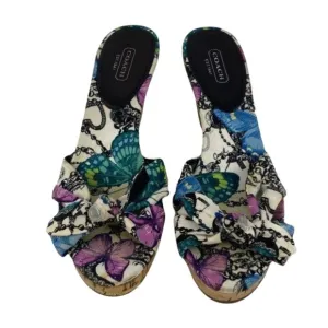 Coach Butterfly Karen Cork Open Toed size 8.5