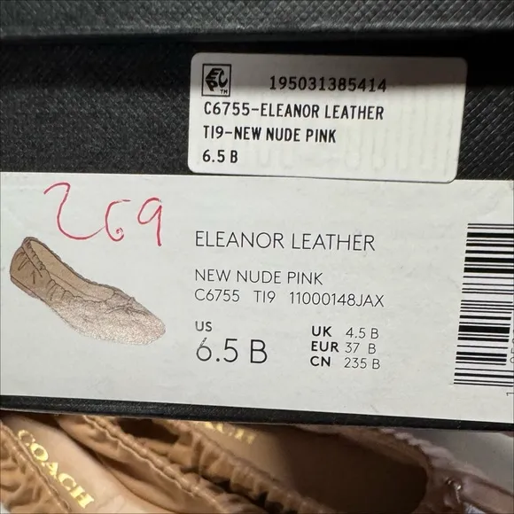 Coach | Eleanor Leather Ballet Flats - New In Box