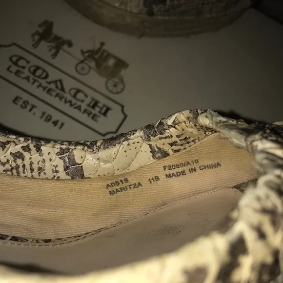 COACH MARITZA SNAKESKIN WEDGES w/Box