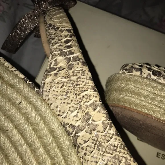 COACH MARITZA SNAKESKIN WEDGES w/Box