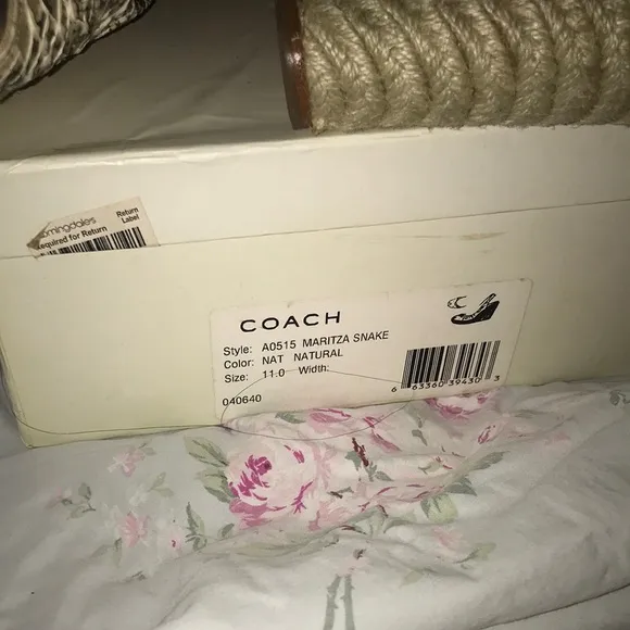 COACH MARITZA SNAKESKIN WEDGES w/Box