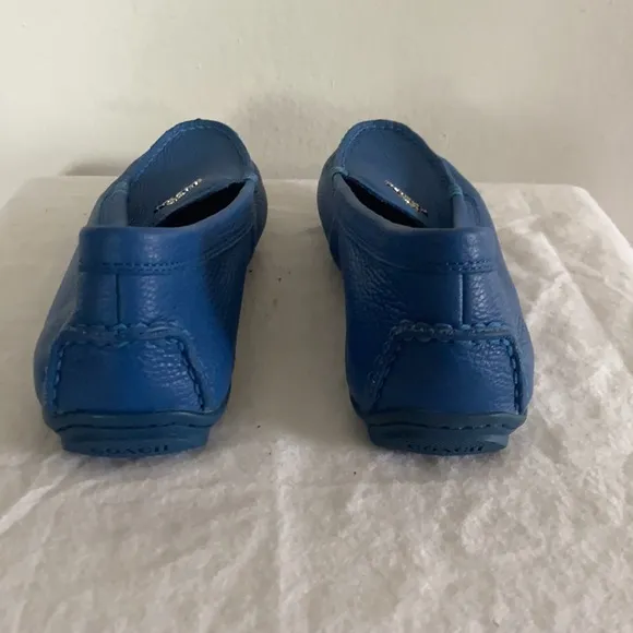 Coach Royal Blue Leather Loafer Flats
