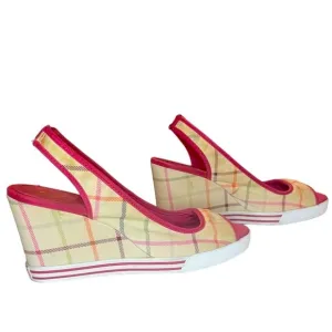 Coach Sydney Plaid Wedges