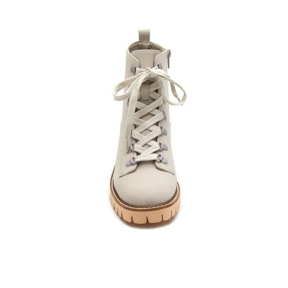 Coconuts By Matisse No Plans Women's 7.5 Stone Round Toe Lace-Up Boots KHD805