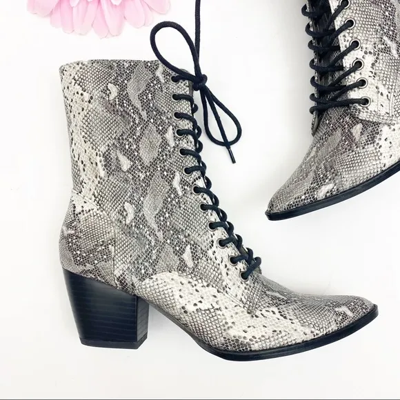 Coconuts By Matisse X Free People Cody Vegan Leather Lace Up Boots: Snakeskin