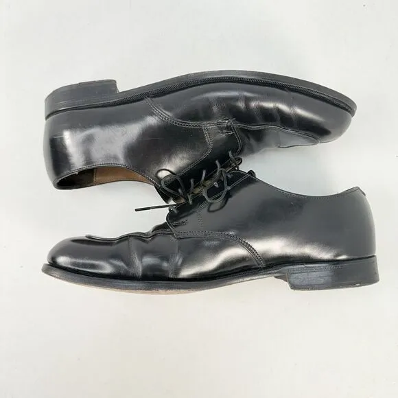 Cole Haan 11825 Black Leather Split Toe Oxford Derby Shoes 10 Vtg Made in USA