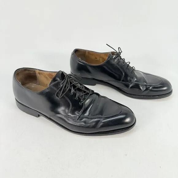 Cole Haan 11825 Black Leather Split Toe Oxford Derby Shoes 10 Vtg Made in USA
