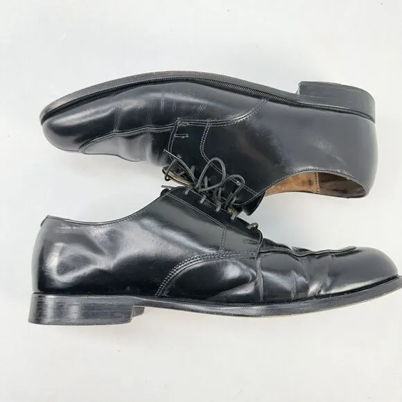 Cole Haan 11825 Black Leather Split Toe Oxford Derby Shoes 10 Vtg Made in USA