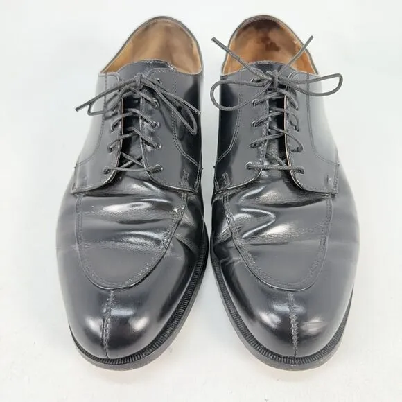 Cole Haan 11825 Black Leather Split Toe Oxford Derby Shoes 10 Vtg Made in USA