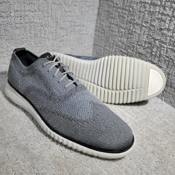 Cole Haan 2.Zerogrand Men's Size 12M Gray Stitchlite Wingtip Oxford Shoes C27565