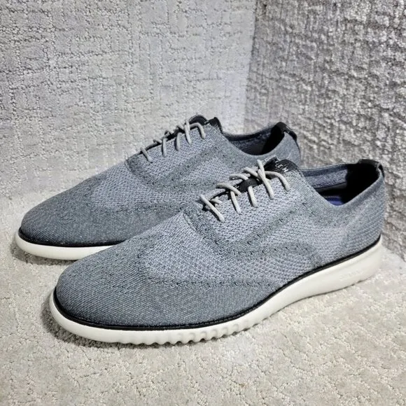 Cole Haan 2.Zerogrand Men's Size 12M Gray Stitchlite Wingtip Oxford Shoes C27565