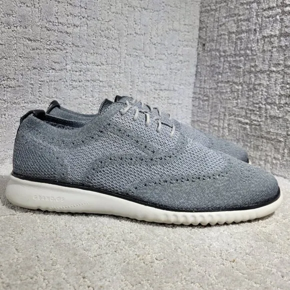 Cole Haan 2.Zerogrand Men's Size 12M Gray Stitchlite Wingtip Oxford Shoes C27565