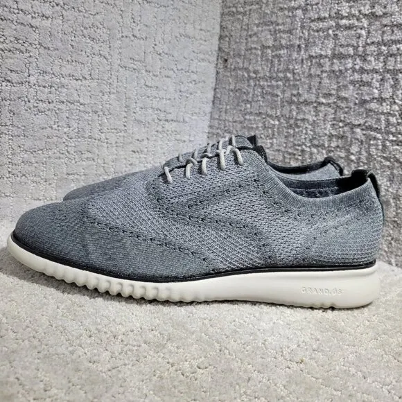 Cole Haan 2.Zerogrand Men's Size 12M Gray Stitchlite Wingtip Oxford Shoes C27565