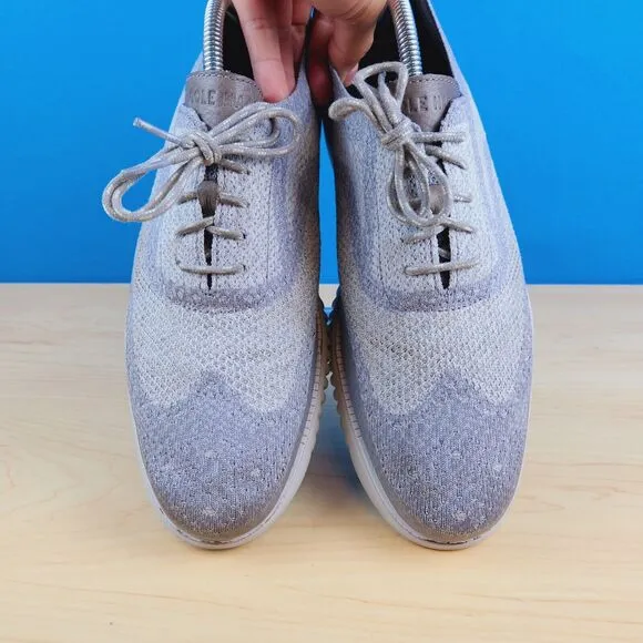 Cole Haan 2.Zerogrand Stitchlite Mens Size 10‎ Shoes Grey Wingtip Oxford C28827