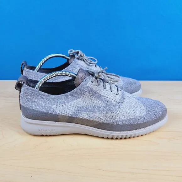 Cole Haan 2.Zerogrand Stitchlite Mens Size 10‎ Shoes Grey Wingtip Oxford C28827