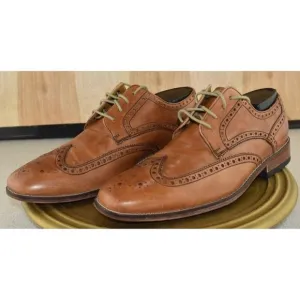 Cole Haan Air Giraldo Men's Shoes 9.5 Brown Leather Wingtip Oxford Office