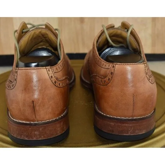 Cole Haan Air Giraldo Men's Shoes 9.5 Brown Leather Wingtip Oxford Office