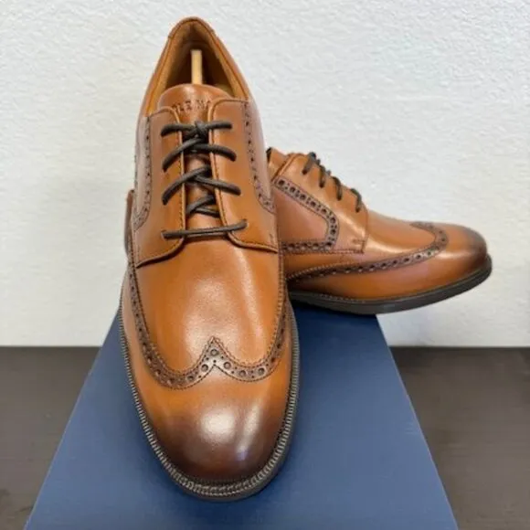 COLE HAAN Bedford Wingtip Oxford (Men) Size 9 British TAN NEW IN BOX