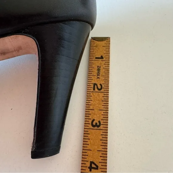 Cole Haan Black Leather Peep Toe High Heels Pumps Shoes Size 10