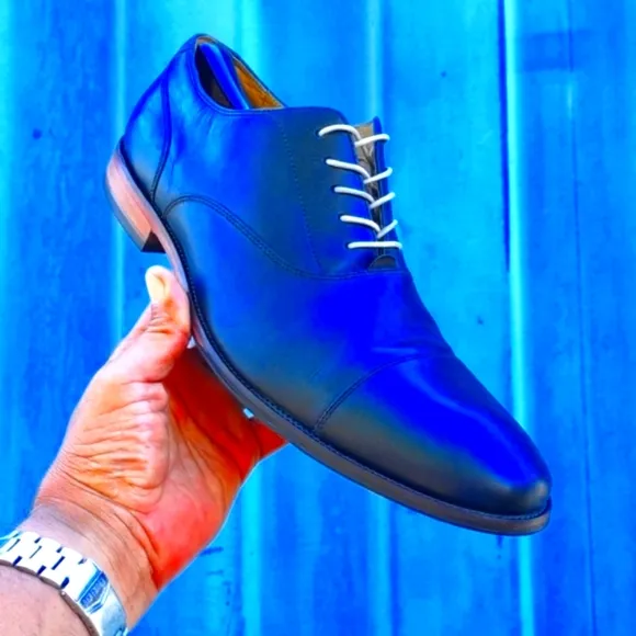 COLE HAAN (BLUE) Cap Toe Leather Derby